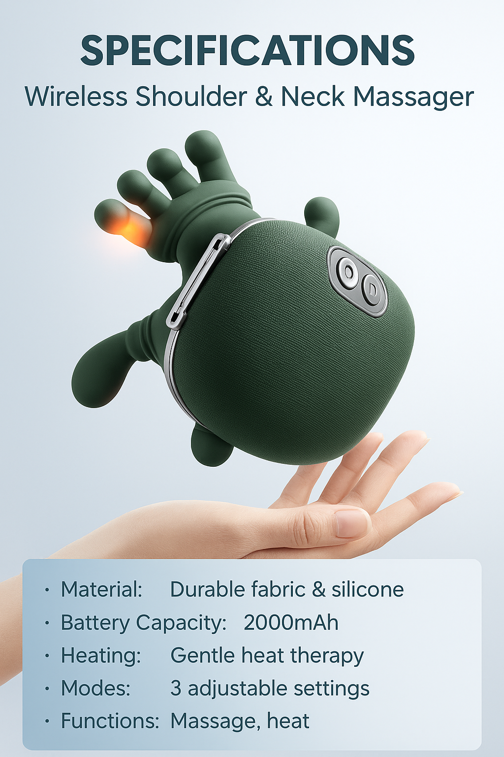 Bodrelax™ Heated Comfort Massager for Neck & Shoulders